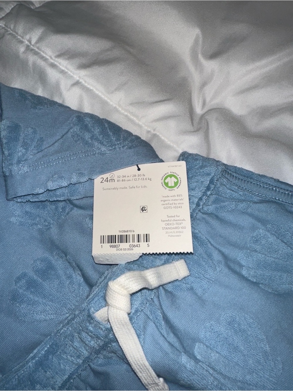 Carter's Blue Shell-Textured Kids Matching Set - Picture 3 of 4